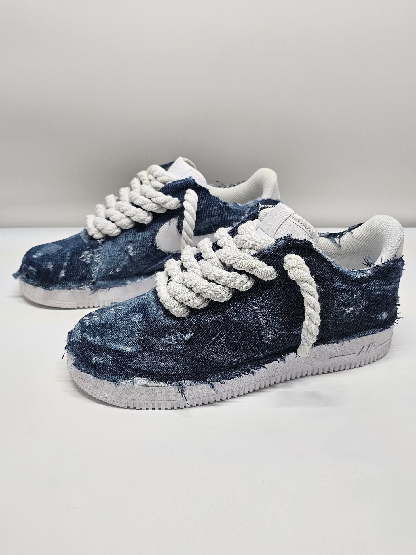 Air force custom denim rope laces
