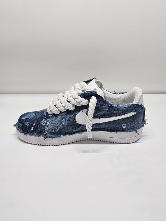 Air force custom denim rope laces