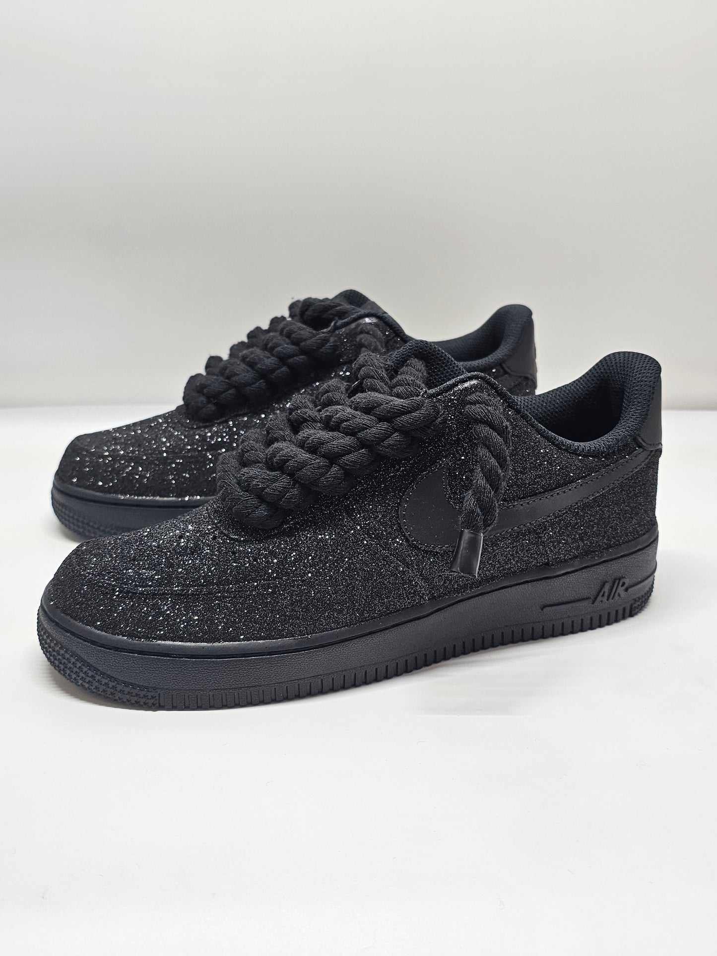Air force custom diamond glitter black