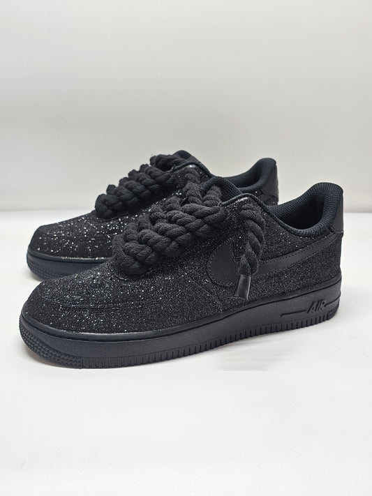 Air force custom diamond glitter black