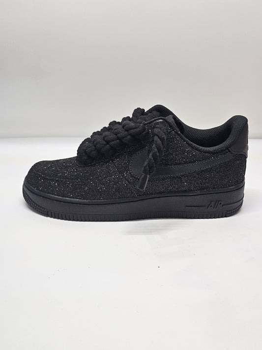 Air force custom diamond glitter black
