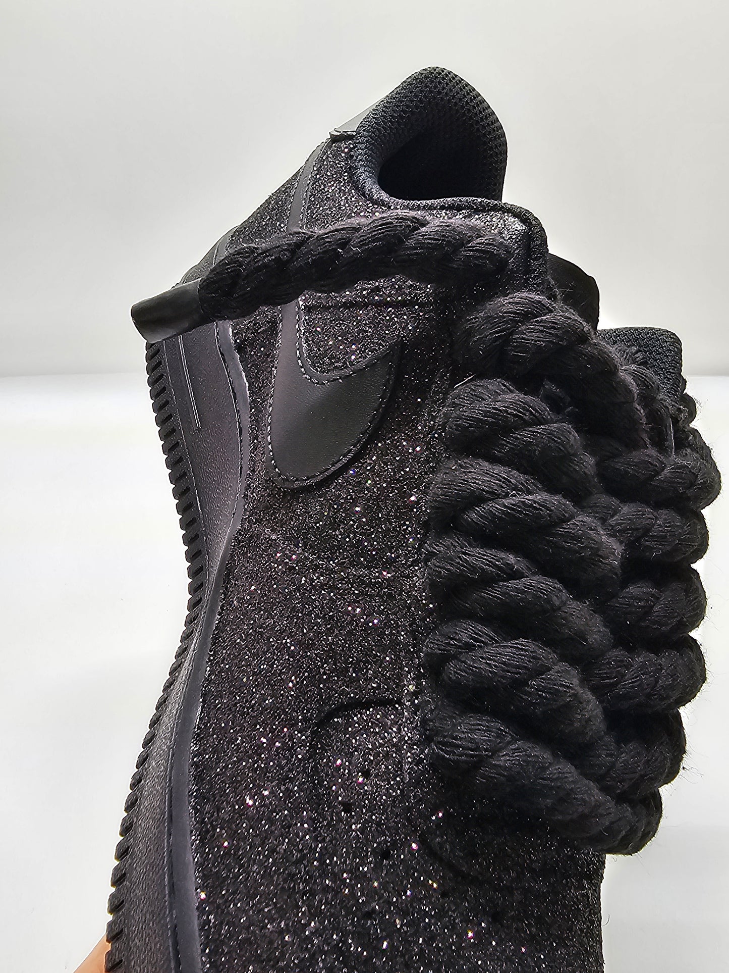 Air force custom diamond glitter black