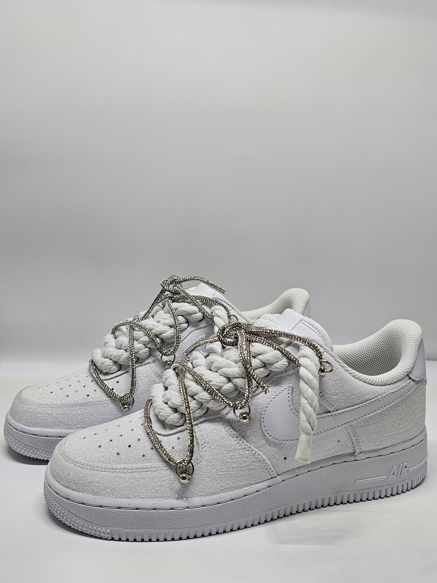 Air force custom glitter/stras white