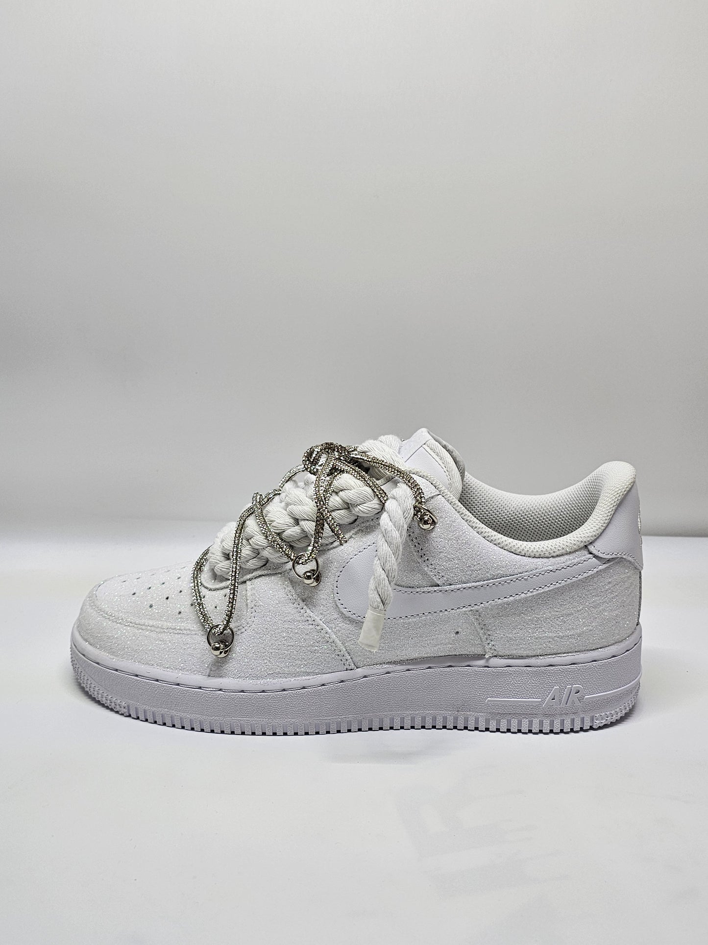 Air force custom glitter/stras white