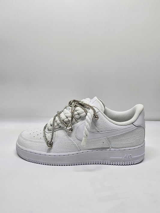 Air force custom  glitter/stras white