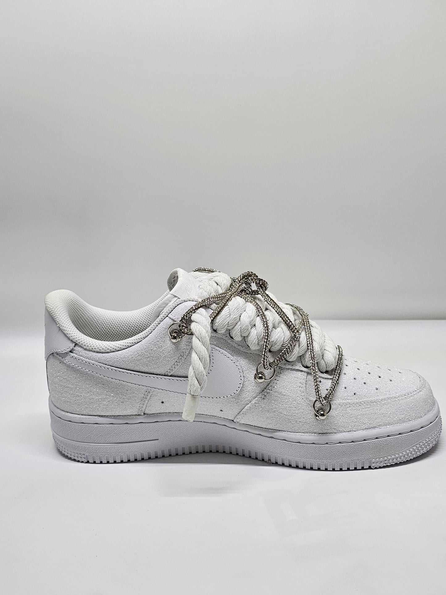 Air force custom glitter/stras white