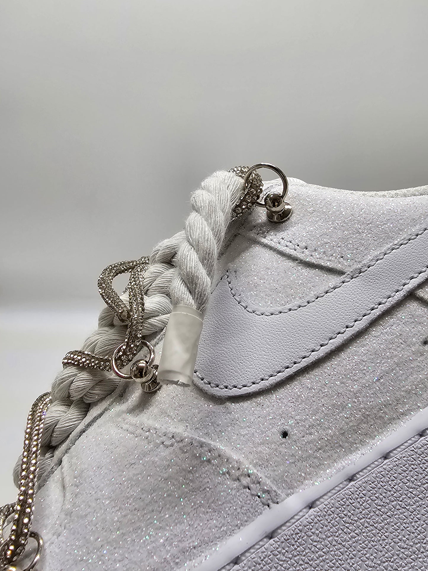Air force custom glitter/stras white