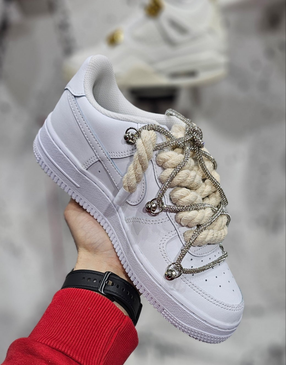 Airforce laccio corda/strass