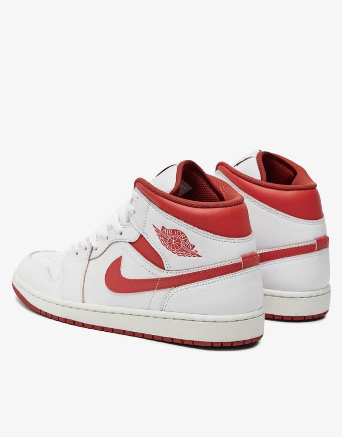 Jordan 1 mid white/lobster