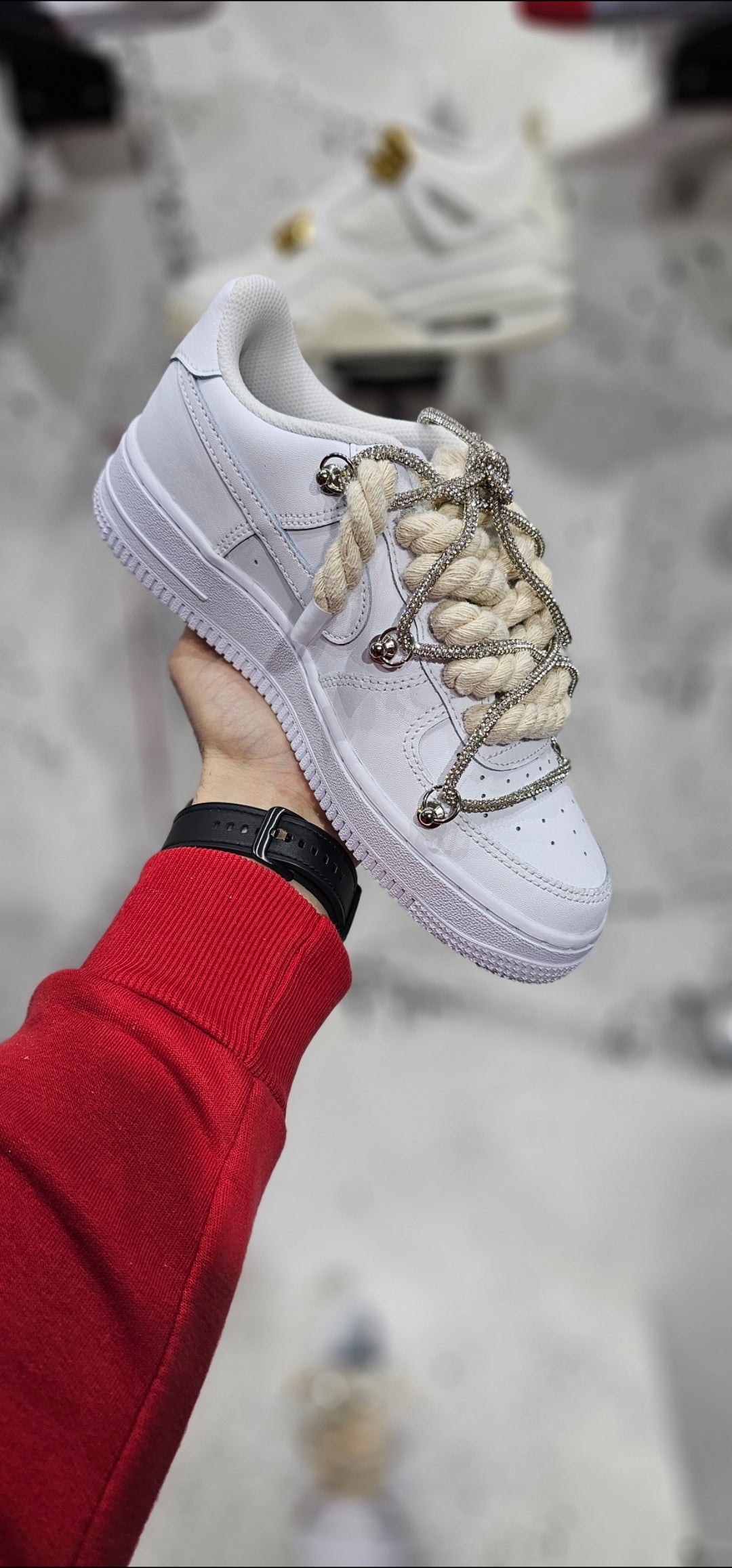 Airforce laccio corda/strass