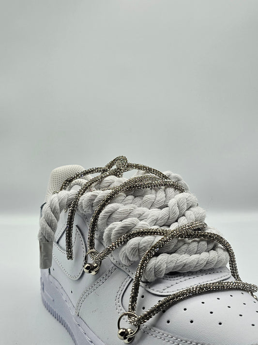 Air force rope laces/glitter