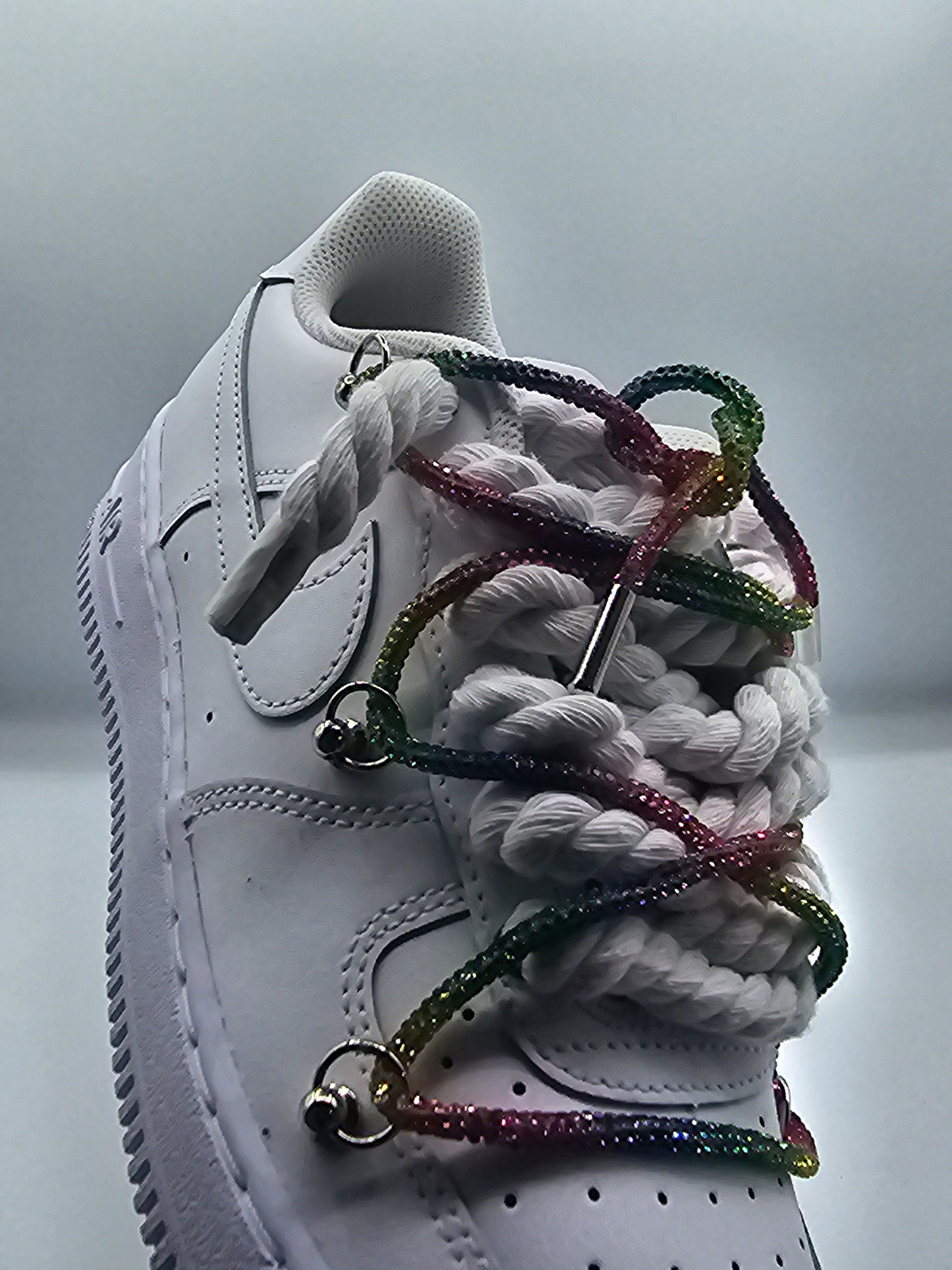 Air force rope laces stras arcobaleno