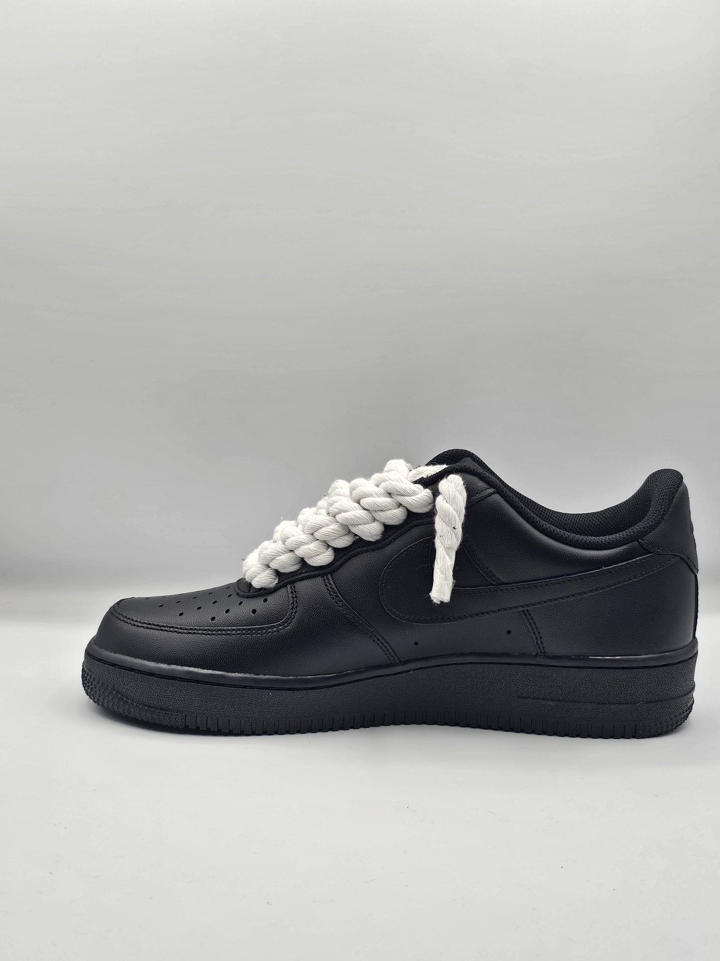 Air force rope laces in white