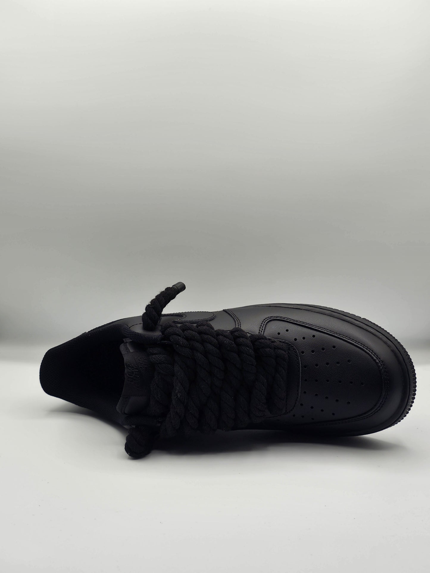 Air force rope laces total black