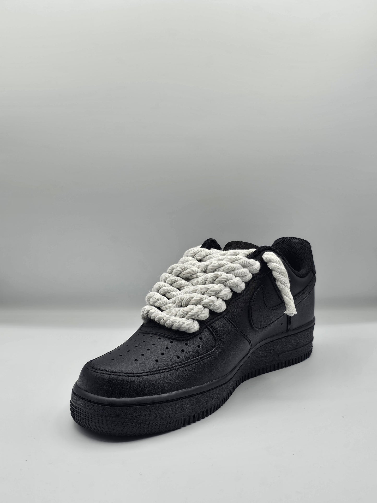 Air force rope laces in white