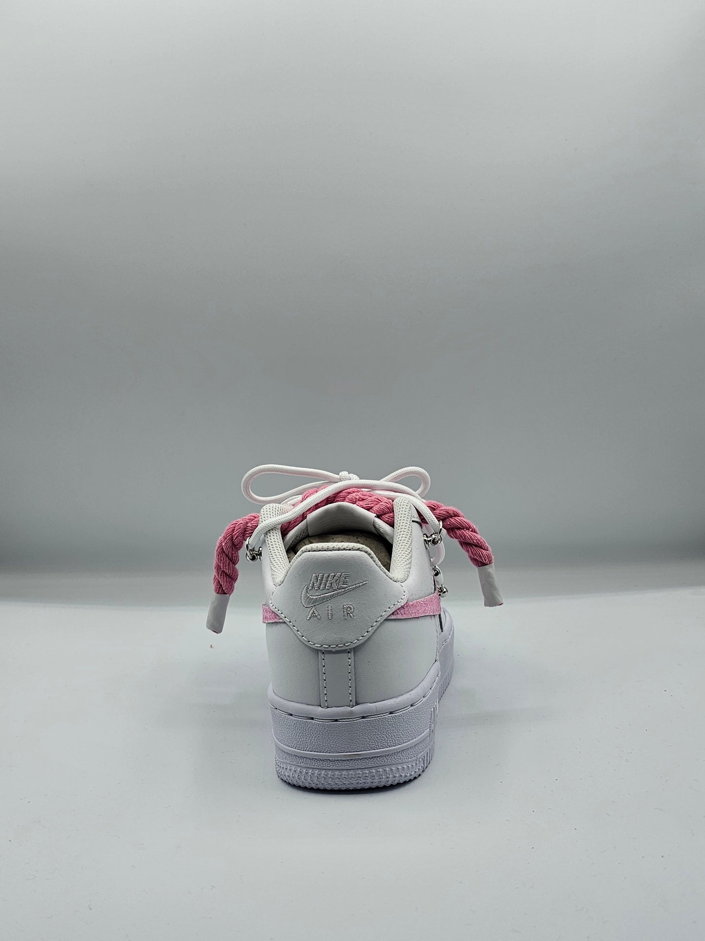 Airforce custom rope laces pink/white