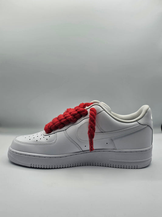 Air force rope laces rosso