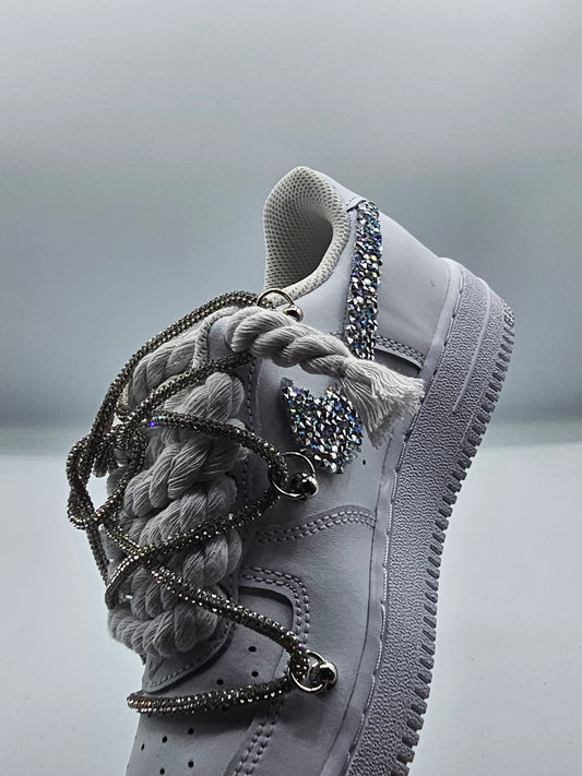 Air force custom rope laces diamond