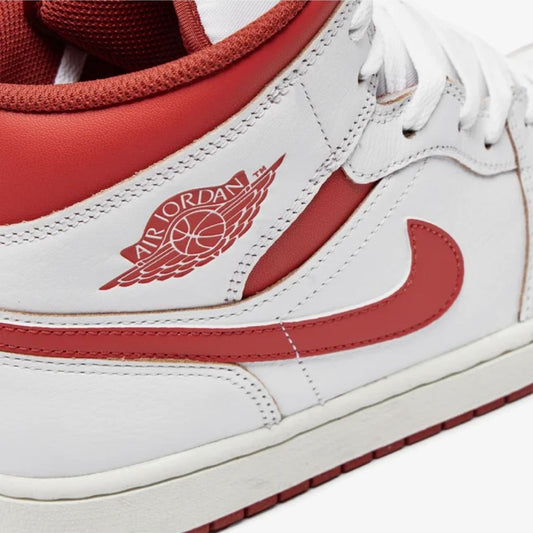Jordan 1 mid  white/lobster