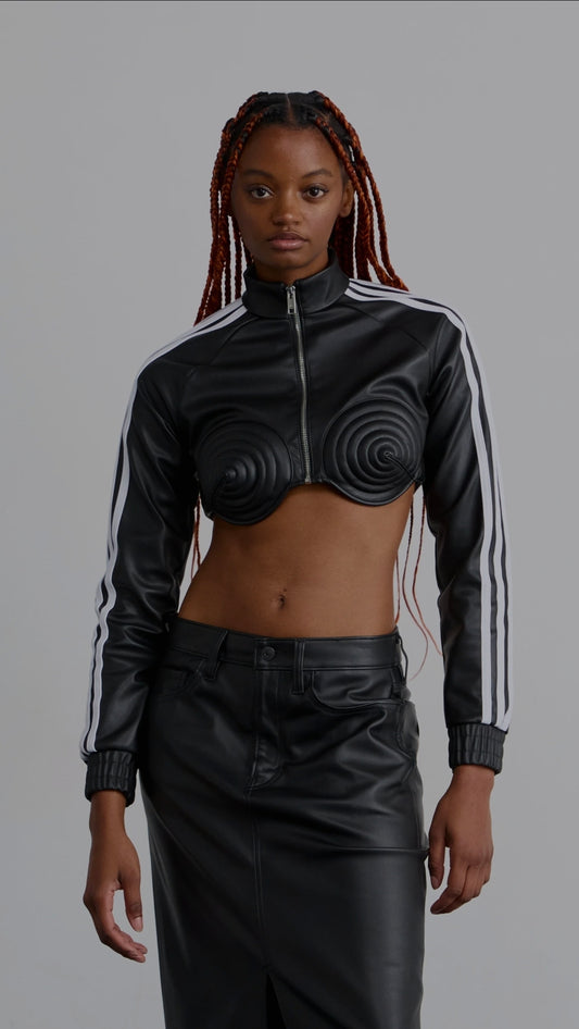 GIACCA  DONNA ADIDAS X JEREMY SCOTT PRIDE FAUX LEATHER