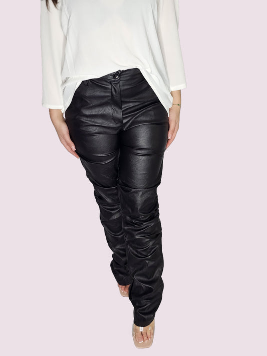 Pantalone ecopelle woman